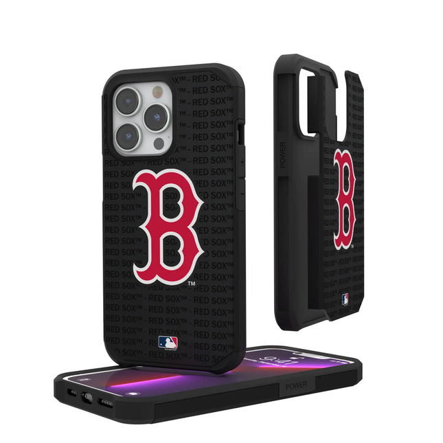Boston Red Sox Text Backdrop Rugged Phone Case for Apple iPhone