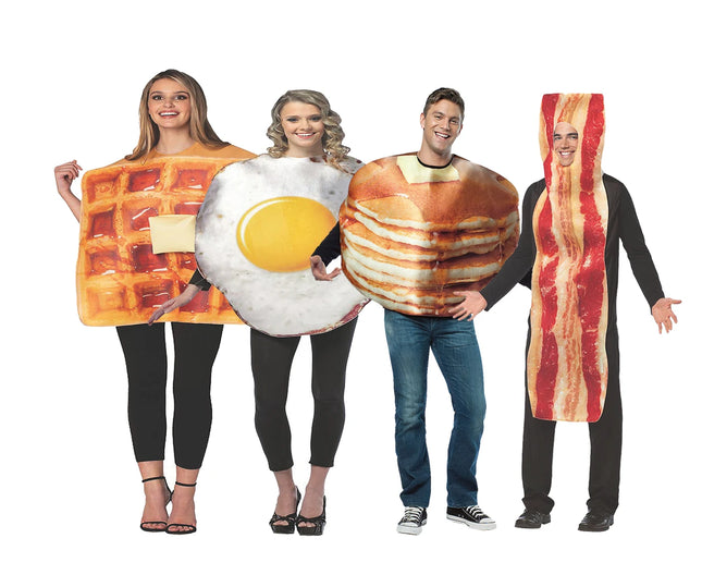 Breakfast Costumes Set - Bacon, Eggs, Pancake, Waffle