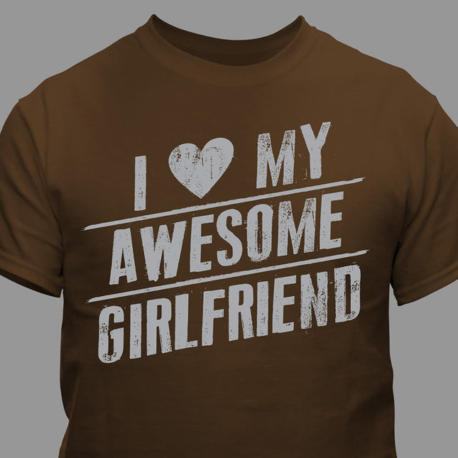 Personalized I Love My Awesome T-Shirt