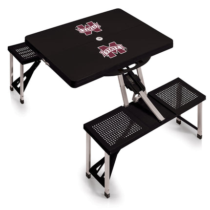 Mississippi St Bulldogs Picnic Table Portable Folding Table with Seats