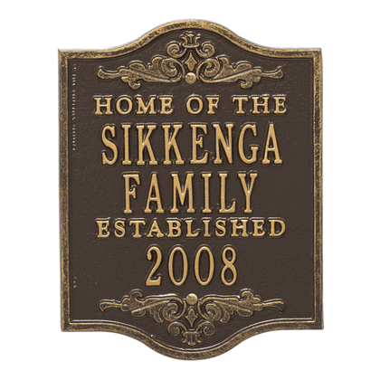 Buena Vista Anniversary Personalized Plaque