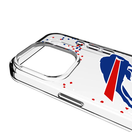 Buffalo Bills Clear Phone Case Confetti for iPhone