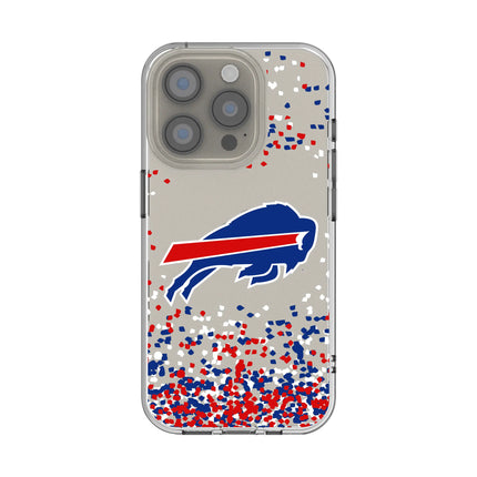 Buffalo Bills Clear Phone Case Confetti for iPhone