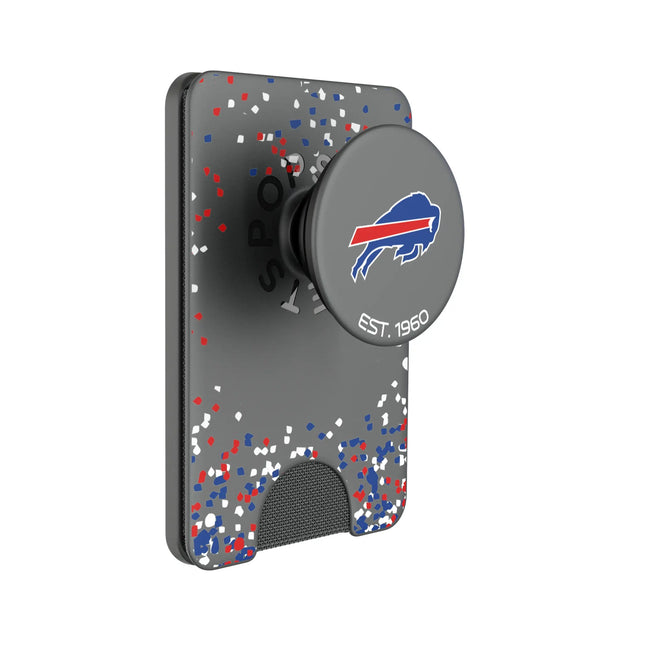 Buffalo Bills Confetti PopSockets MagSafe-Compatible PopWallet+