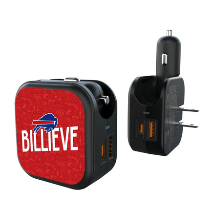 Buffalo Bills 2 in 1 USB A/C Charger Deco