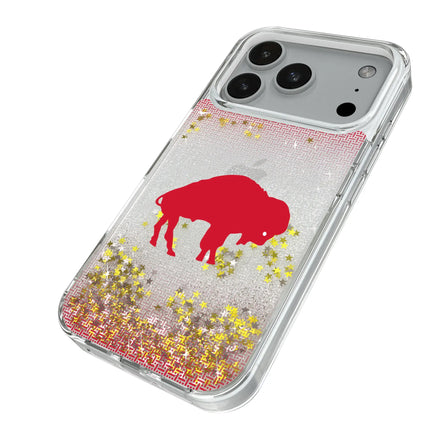 Buffalo Bills Historic Collection Linen Glitter Phone Case for Apple iPhone