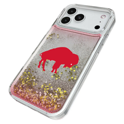 Buffalo Bills Historic Collection Linen Glitter Phone Case for Apple iPhone