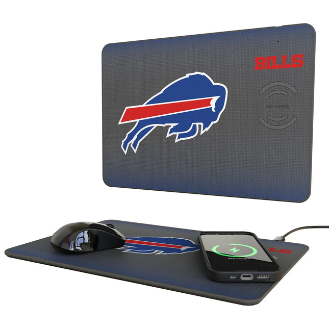 Buffalo Bills 15-Watt Wireless Charger & Mouse Pad Linen