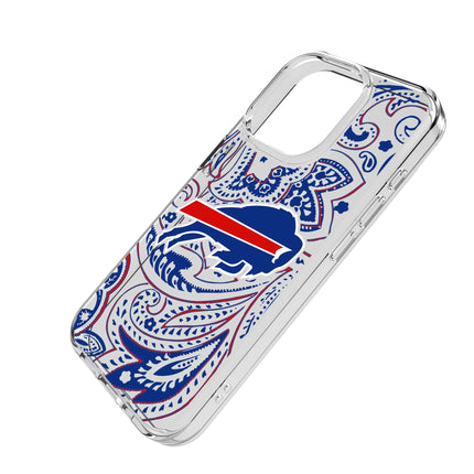 Buffalo Bills Clear Phone Case Paisley for iPhone