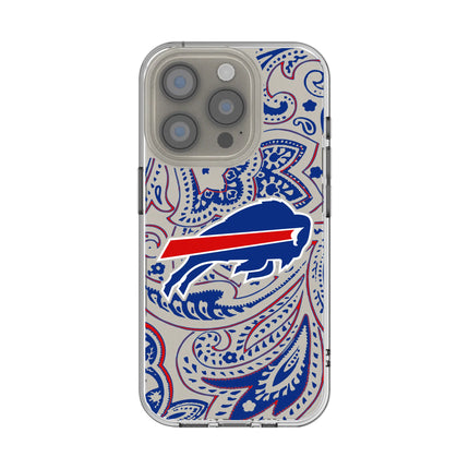 Buffalo Bills Clear Phone Case Paisley for iPhone