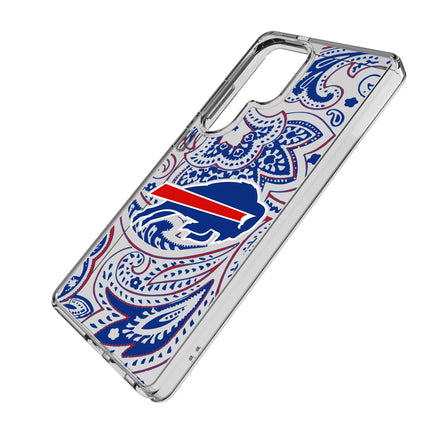 Buffalo Bills Clear Phone Case Paisley for Samsung Galaxy