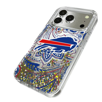 Buffalo Bills Glitter Phone Case Paisley for iPhone