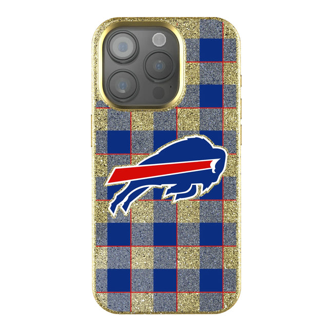 Buffalo Bills Bling Phone Case Plaid for iPhone