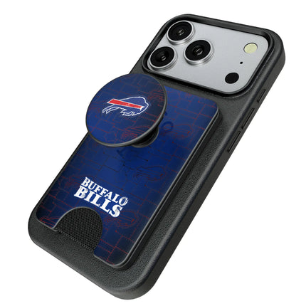 Buffalo Bills Rivet PopSockets MagSafe-Compatible PopWallet+
