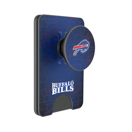 Buffalo Bills Rivet PopSockets MagSafe-Compatible PopWallet+
