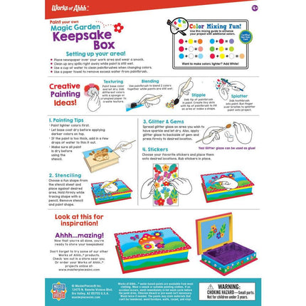 Magic Garden Keepsake Box Wood Craft & Paint Kit