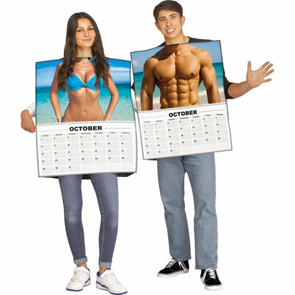 Adult Swimsuit Calendar Tunic Couples Costumes - One Size