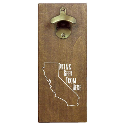 California Drink Beer From Here Cap Catching Magnetic Bottle Openers