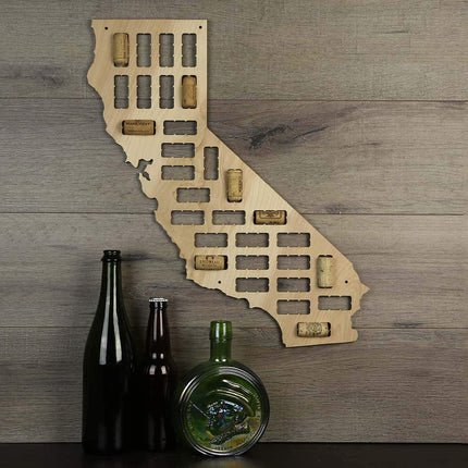 California Wine Cork Map