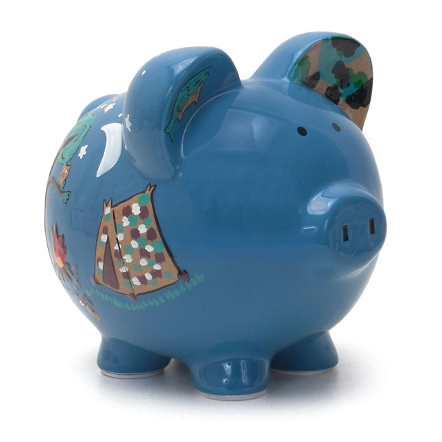 Camping Large Piggy Bank