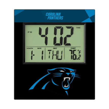 Carolina Panthers Wall Clock Color Block