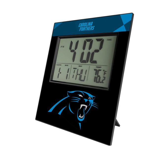 Carolina Panthers Wall Clock Color Block