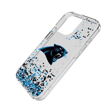 Carolina Panthers Clear Phone Case Confetti for iPhone