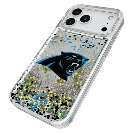 Carolina Panthers Confetti Glitter Phone Case for Apple iPhone