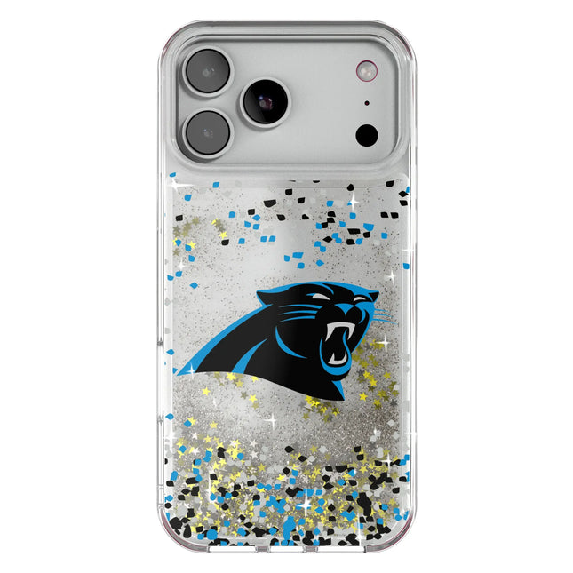 Carolina Panthers Confetti Glitter Phone Case for Apple iPhone