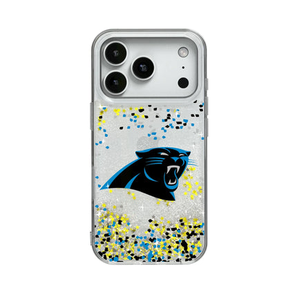 Carolina Panthers Confetti Glitter Phone Case for Apple iPhone
