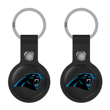 Carolina Panthers Black Airtag Holder 2-Pack Insignia