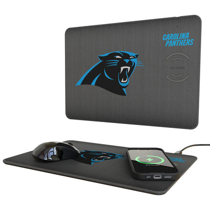 Carolina Panthers 15-Watt Wireless Charger & Mouse Pad Linen