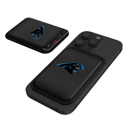 Carolina Panthers Black Magnetic Credit Card Wallet Linen