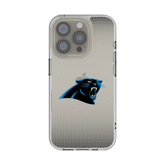 Carolina Panthers Clear Phone Case Linen for iPhone