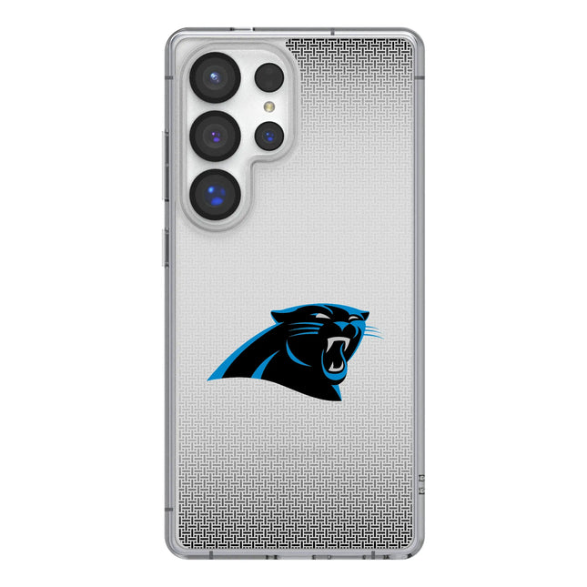 Carolina Panthers Clear Phone Case Linen for Samsung Galaxy