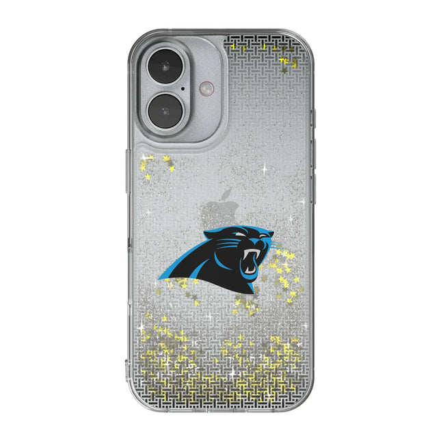 Carolina Panthers Glitter Phone Case Linen for iPhone