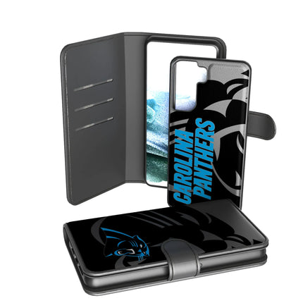 Carolina Panthers Wallet Phone Case Monocolor for iPhone