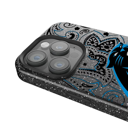 Carolina Panthers Black Bling Phone Case Paisley for iPhone