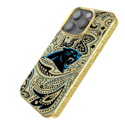Carolina Panthers Bling Phone Case Paisley for iPhone