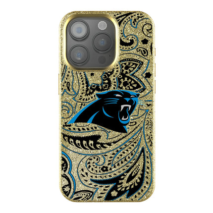 Carolina Panthers Bling Phone Case Paisley for iPhone