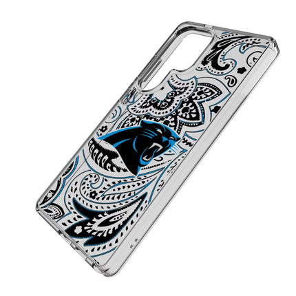 Carolina Panthers Clear Phone Case Paisley for Galaxy