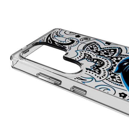 Carolina Panthers Clear Phone Case Paisley for Galaxy