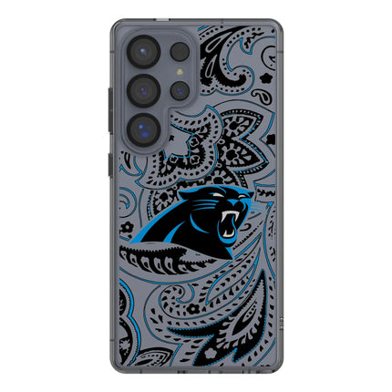 Carolina Panthers Clear Phone Case Paisley for Galaxy
