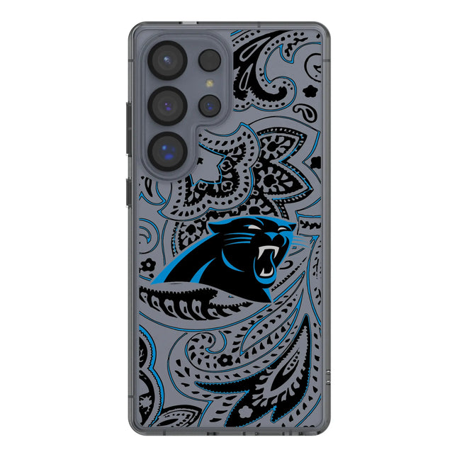 Carolina Panthers Clear Phone Case Paisley for Galaxy
