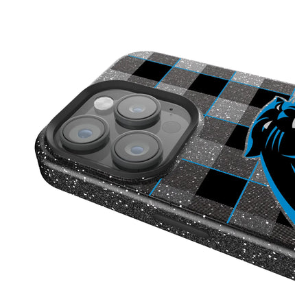Carolina Panthers Black Bling Phone Case Plaid for iPhone