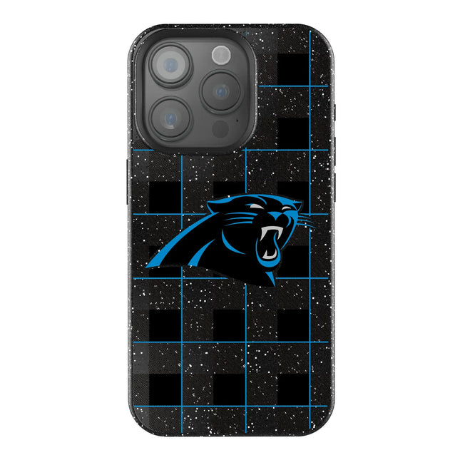 Carolina Panthers Black Bling Phone Case Plaid for iPhone