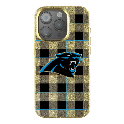 Carolina Panthers Bling Phone Case Plaid for iPhone