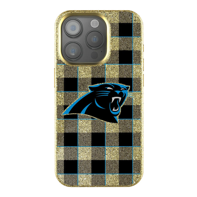 Carolina Panthers Bling Phone Case Plaid for iPhone