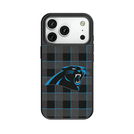 Carolina Panthers Plaid MagSafe Compatible Phone Case for Apple iPhone