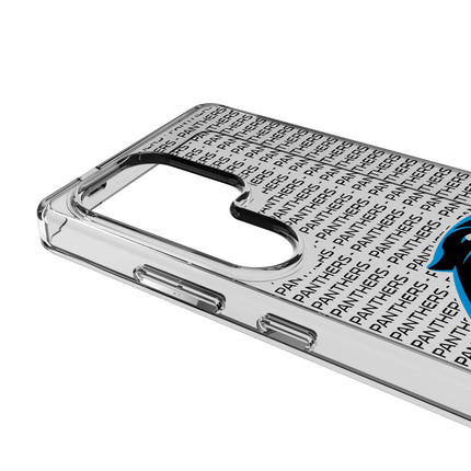 Carolina Panthers Clear Phone Case Text for Samsung Galaxy